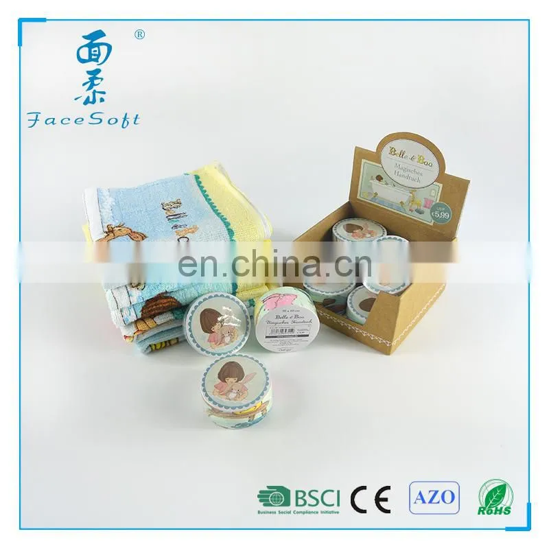 round shape magic compressed towel for supermarket & promotion gift