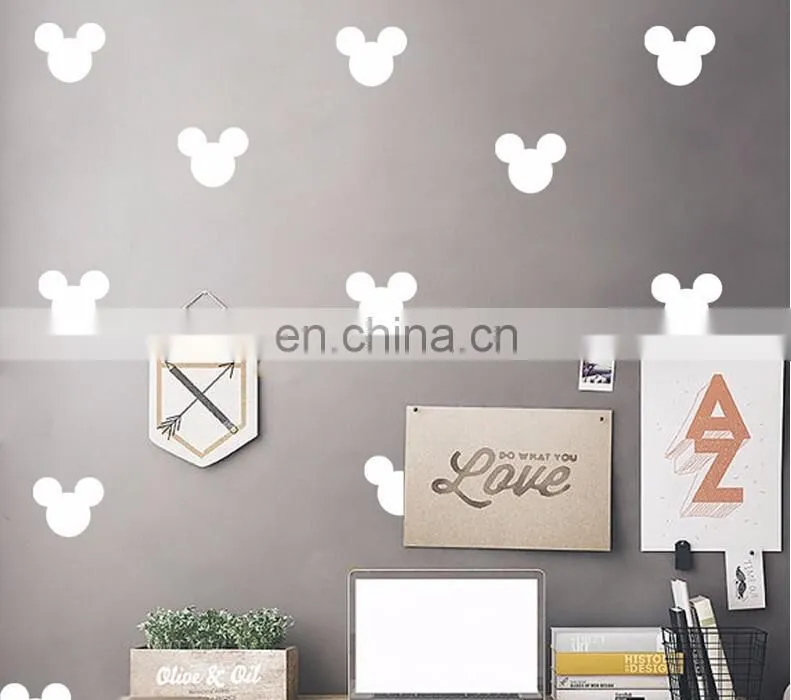 Colorful Mickymouse Head Ins Style Vinyl Mini Wall Sticker Children Room Home Decoration Mural Roon Decal