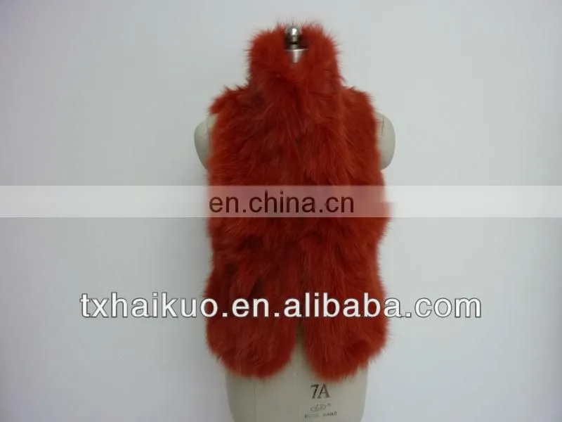 2013 fox fur stand collar vest