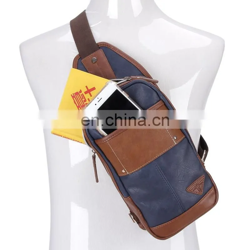 small practical mens pure leather shoulder messenger bag
