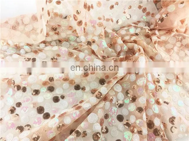 Polyester Embroidery Knit Tull Mesh Fabric