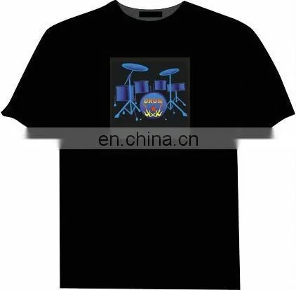 EL T Shirt EL Flashing T-Shirt led flashing t-shirts