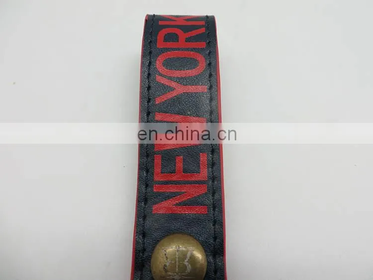 Various Kinds Personalized Design PU Leather Souvenir Keychain