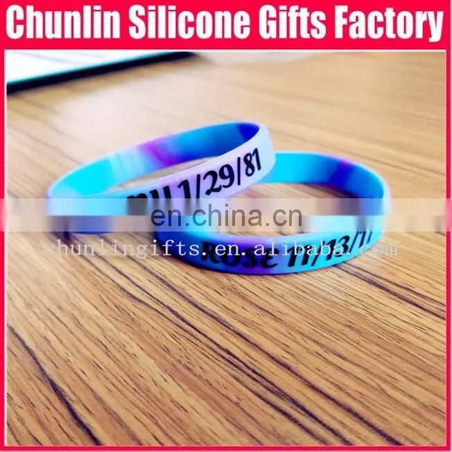 ink filled silicone wristband , promotional gift