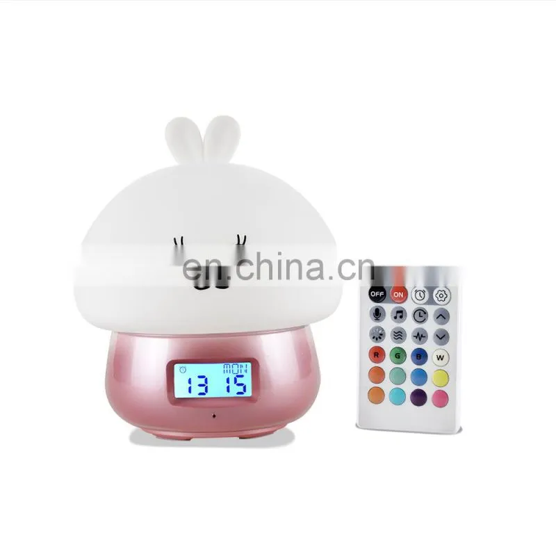 Colorful Changeable Night Light Table Lamp Alarm Clock Children Kids Digital Clock