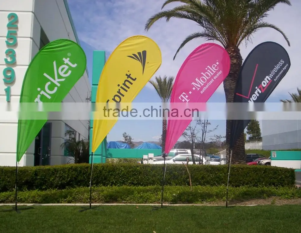 2016 Printing Logo Custom Promotional Cheap Beach Flag