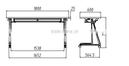 Folding aluminum alloy table meeting desk office furniture table HD13B-E