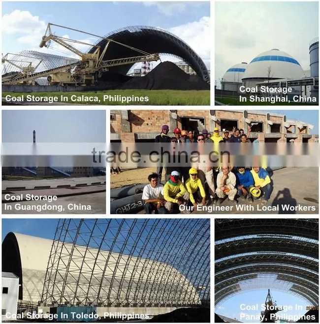 Modular design steel structure barrel coal storage