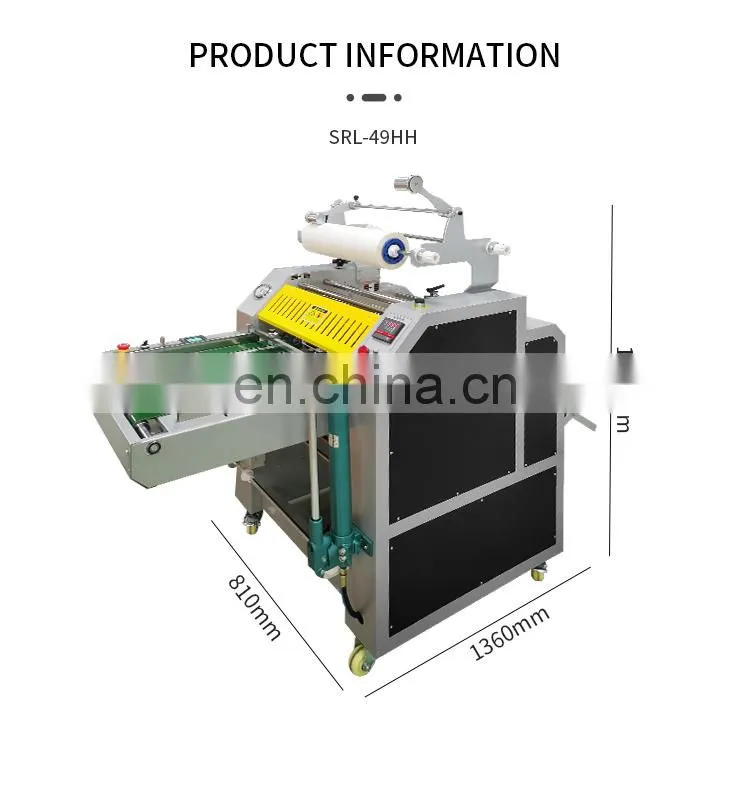 Professional Hydraulic Double Side A3 Hot Laminator Roll Laminating Machine With Automatic Breaking Function