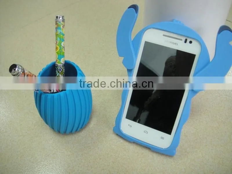 2016 high quality Blue silicone pencil vase