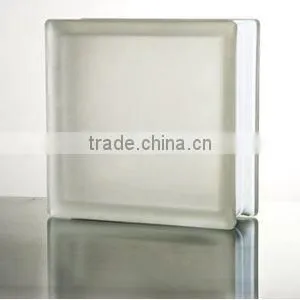 190*190*80mm Decorative solid transparent glass block with red color inside with CE,ISO