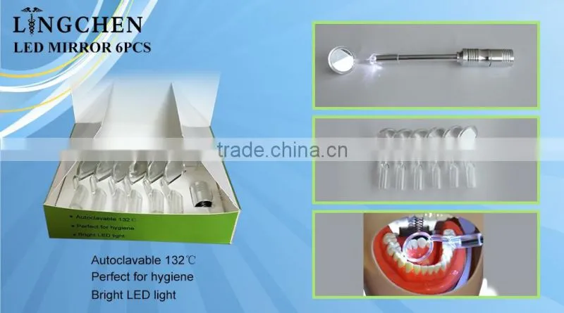 2016 Top selling dental stainless steel dental mouth mirror with LED light