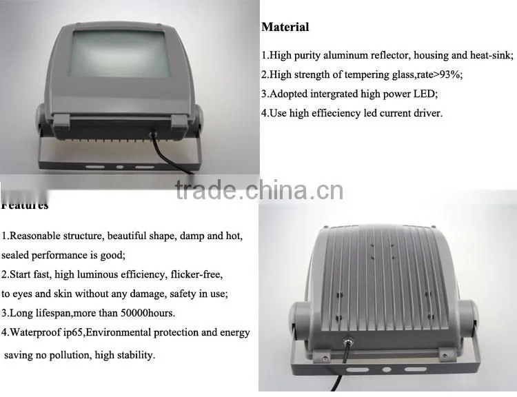 2014 new product outdoor energy saving 100w led flood light