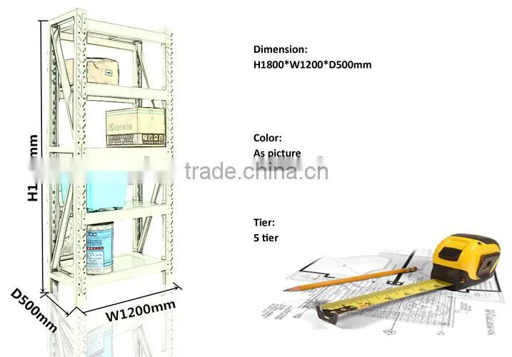 OR-SH017 Steel Frame Warehouse Used 4 Tier Steel Storage Rack