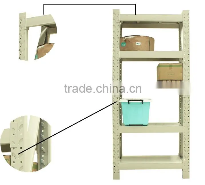 MDF Free Standing Storage Goods Shelf 4 Tier Storage Racks