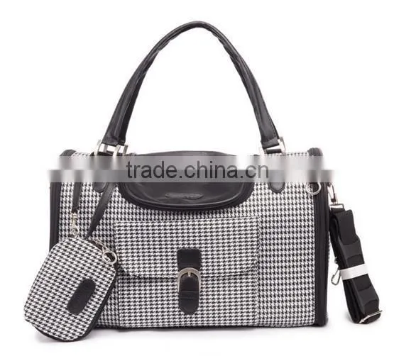 PU pet sling carrier bag set