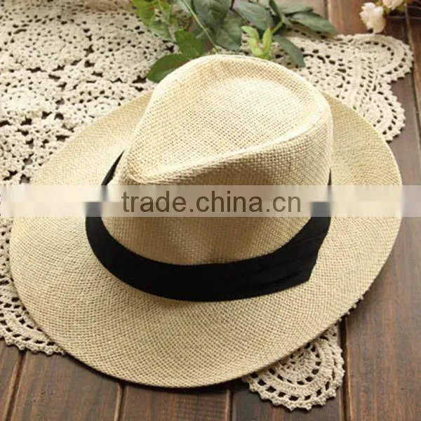 Popular Summer shading straw hat not expensive plain wholesale straw cowboy hats sombrero straw hat wholesale