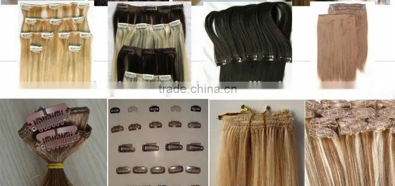 22" 613# clip in curly hair extensions clip on hair extension