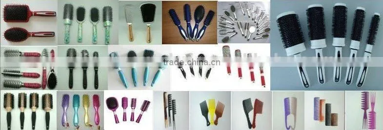 plastic handle bristle hair brush loop brushes