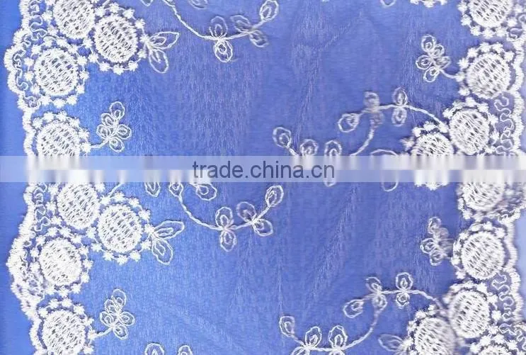 lastest design 100% cotton embroidery lace
