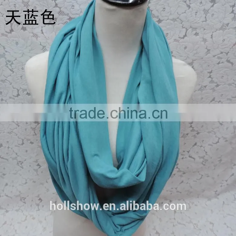 Wholesale Solid Color Lady Fashion Infinity Scarf