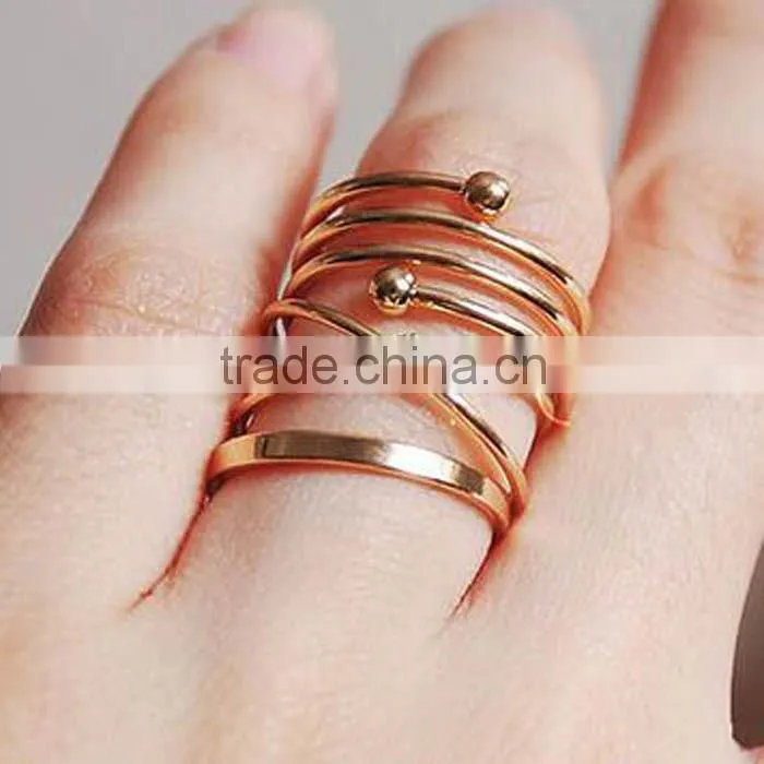 Gold ARMOR with MIDI Statement RING Metal SET