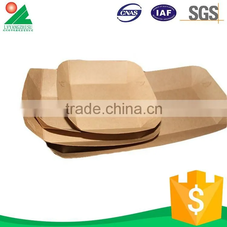 Kraft Paper disposable kid paper lunch box