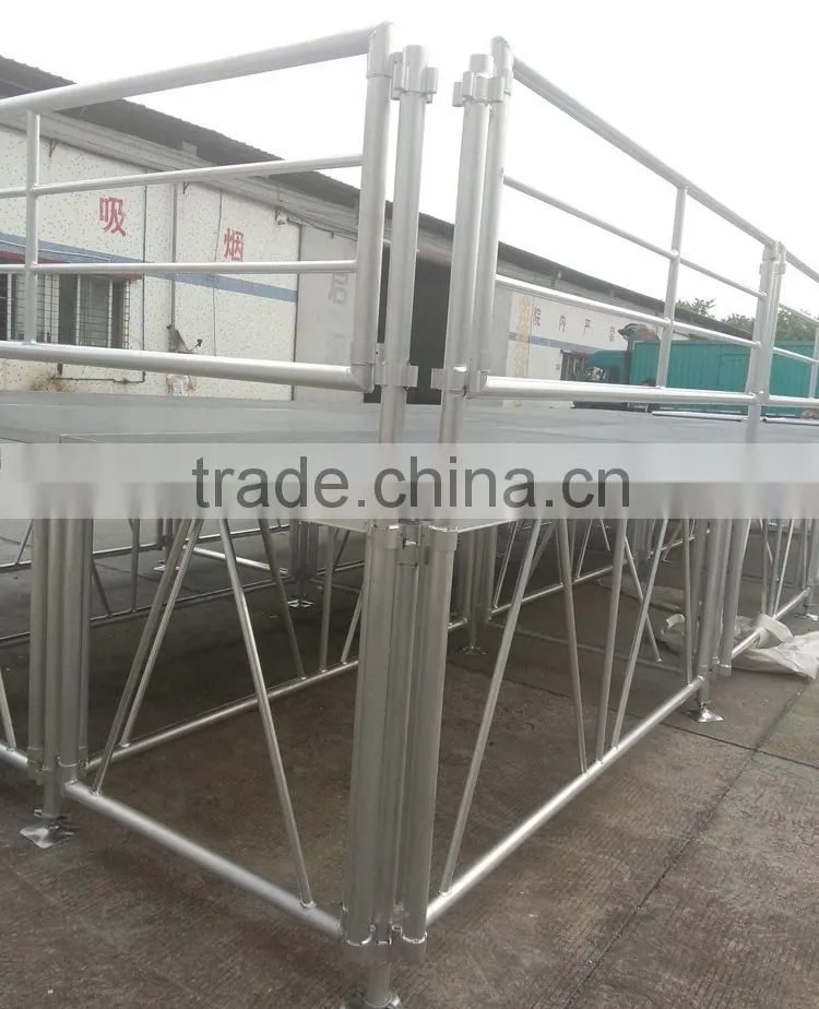 Professional aluminum railing choral stage