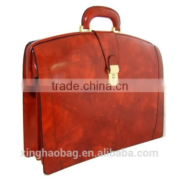 Famous Branded designed men's briefcase, large leather briefcase, unique leather briefcase