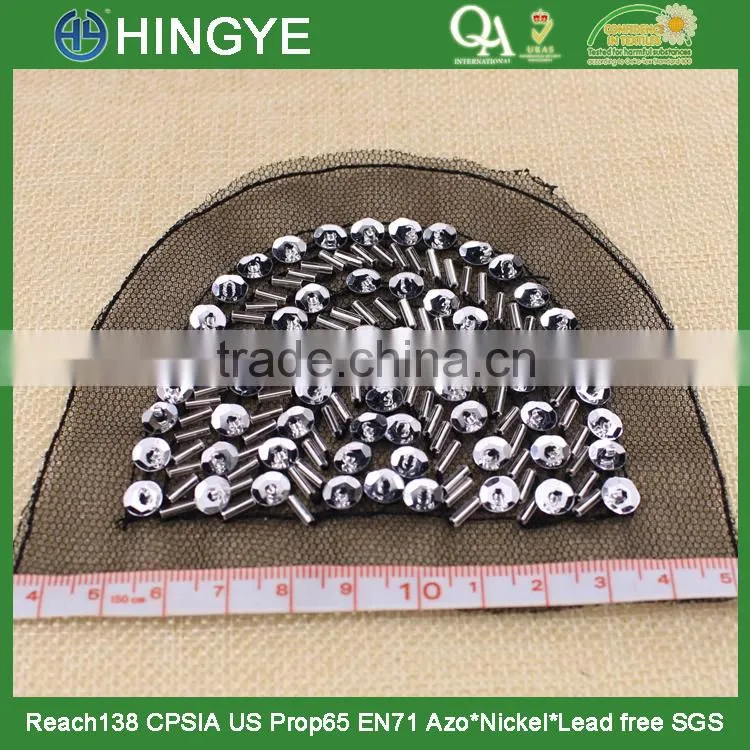 New arrival hand-made beaded sequin patch for shoulder decoration NH-001