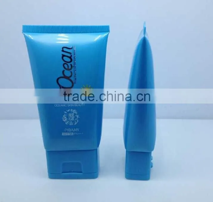 square cosmetic packaging with flip top cap for in sun protect lotion