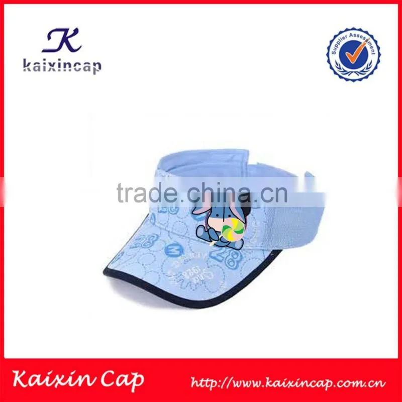 high quality cotton customized multicolour cartoon kid sun visor cap