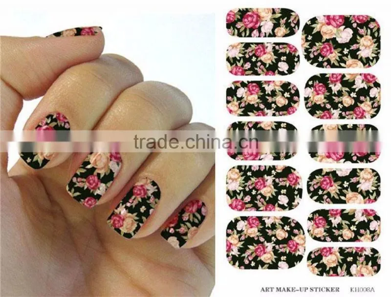 K5633 K5653 K5711B K5721B K5708B Nail Sticker Manicure Decor Decal Tools Rose Floral Butterfly Galaxy Patterns Water Transfers S