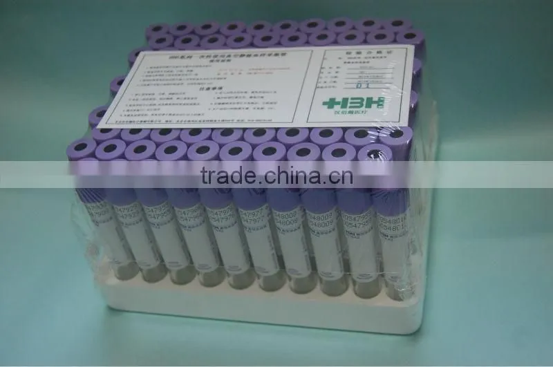 Disposable Vacutainer blood edta tube(CE,ISO approved)
