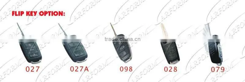 one way auto car alarm security system with universal remote control key