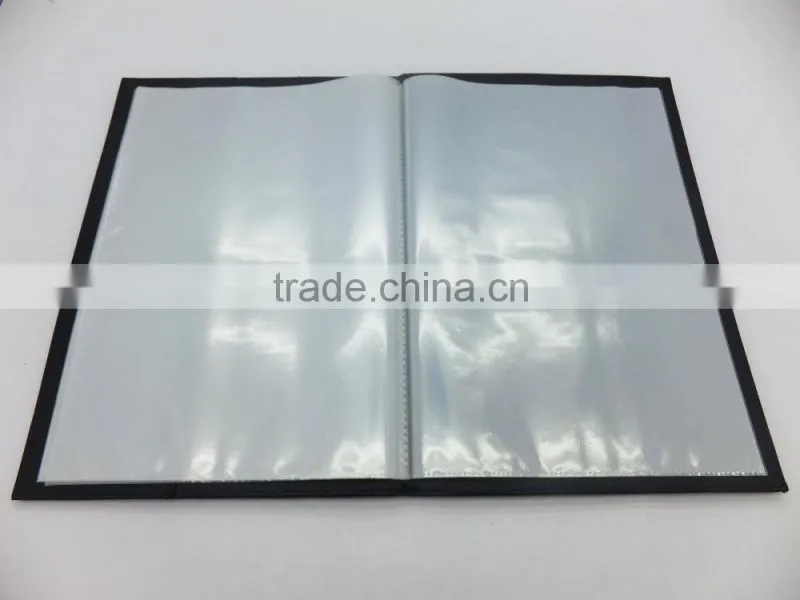 Unique Fashion A4 PU Leather Menu Cover With PP Pages