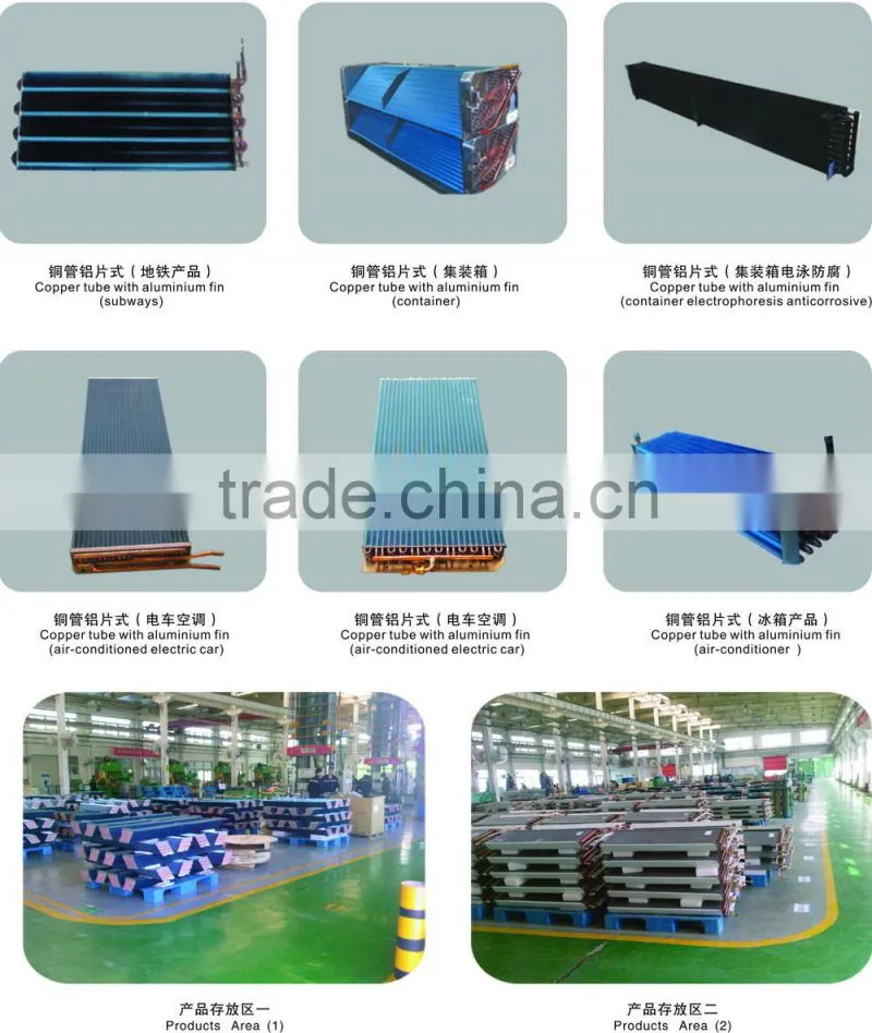 Tube fin air cooled evaporator for refrigeration, cold room, air conditioning system
