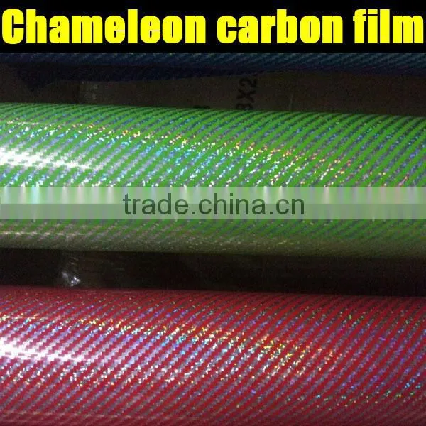 Hot Selling carbon fiber chameleon film with air drain