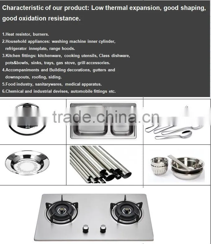 Foshan grade 201 AOD 2b finish steel circle