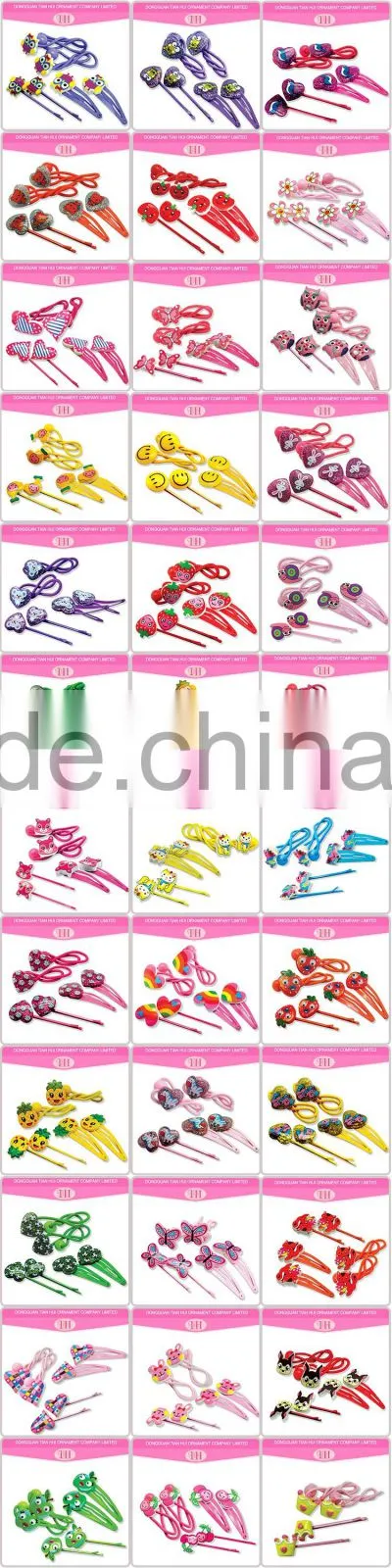 kids hair accessories cheap cute girls resin magnetic metal hairclip