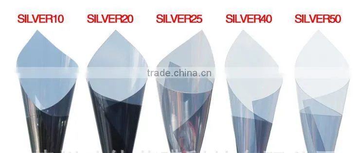 Silver heat insulation window film for building glass