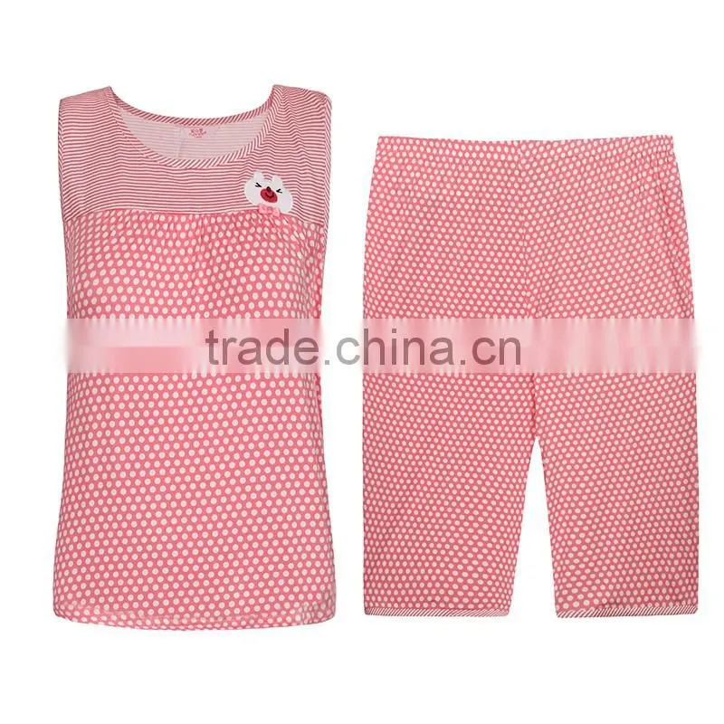 Nice cutey women summer pajama women sleeveless pajama women short pajama