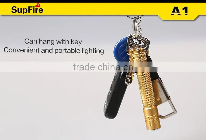 Supfire 20g gift mini keyring led torch