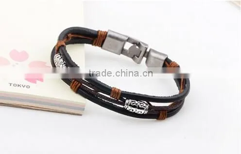Top selling Factory wholesale men's braided handmade bracelet/