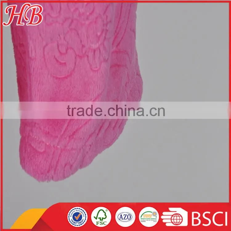 3D embossed coral fleece zip bathrobe