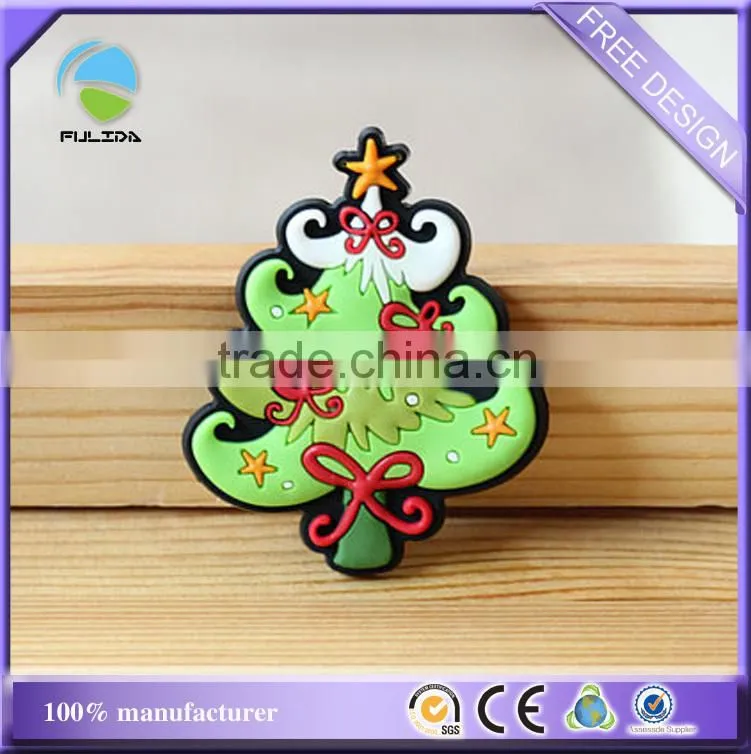 custom winter snowman plastic rubber decorating fridge magnet