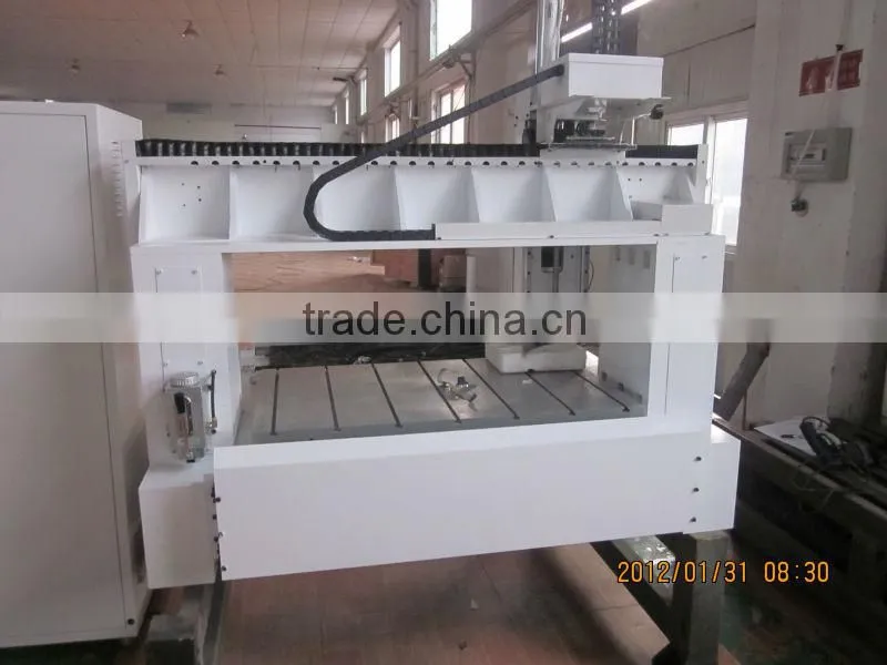 small cnc mould router /400mm Z axis/AC servo/HSD 3.0kw spindle/platform moving/ cast whole structure/ 3 axxis ball screw drive