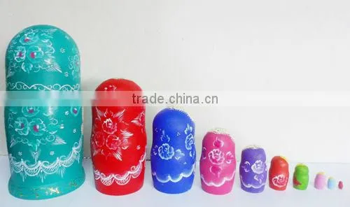 Hand painted home decorating wooden nesting doll