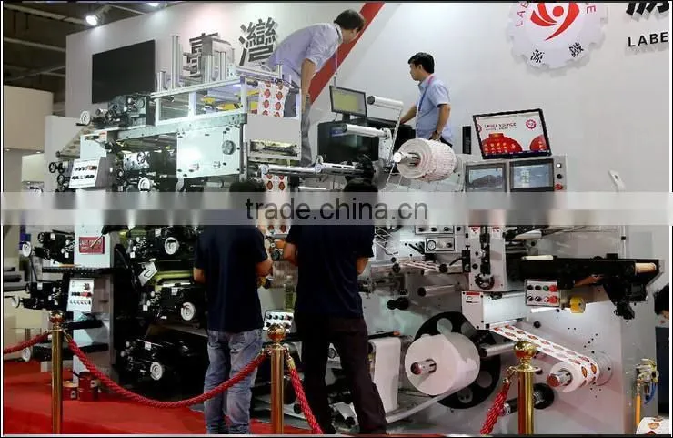 high quality Intermittent rotary four color adhesive label printing machine