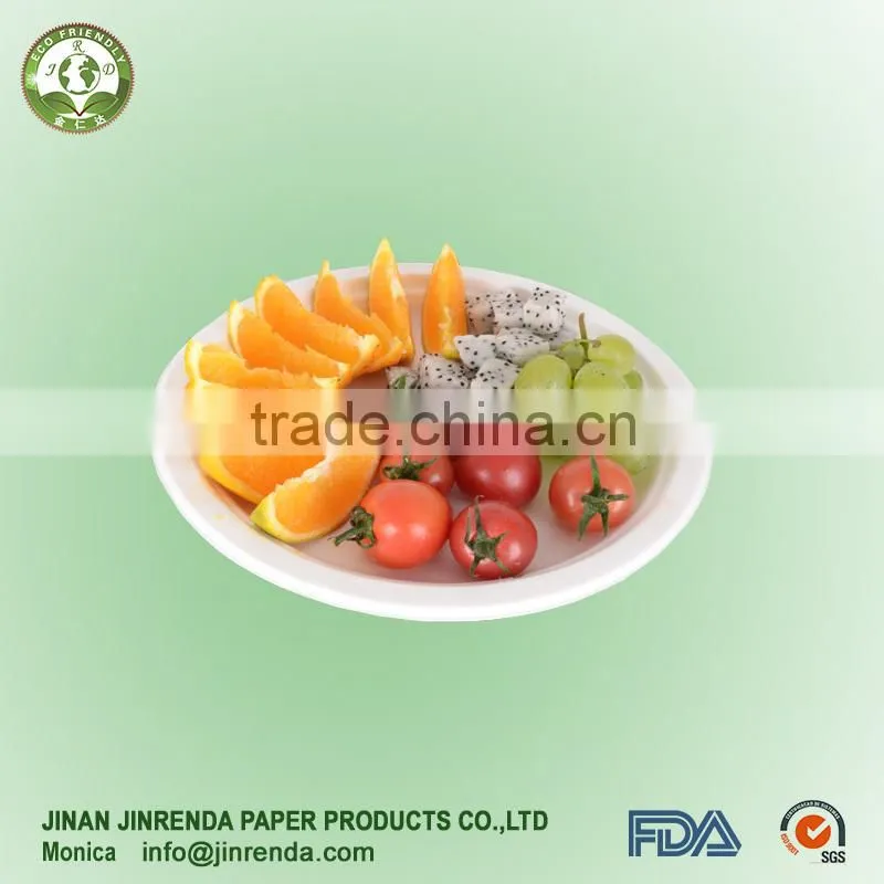 Disposable tableware sugarcane 9" Round Plate